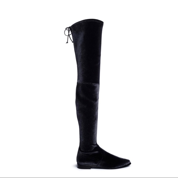 Stuart Weitzman Shoes - STUART WEITZMAN LEGGYLADY VELVET THIGH HIGH BOOTS